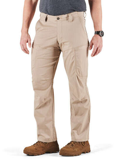 5.11 Tactical Apex Pant in khaki, side view